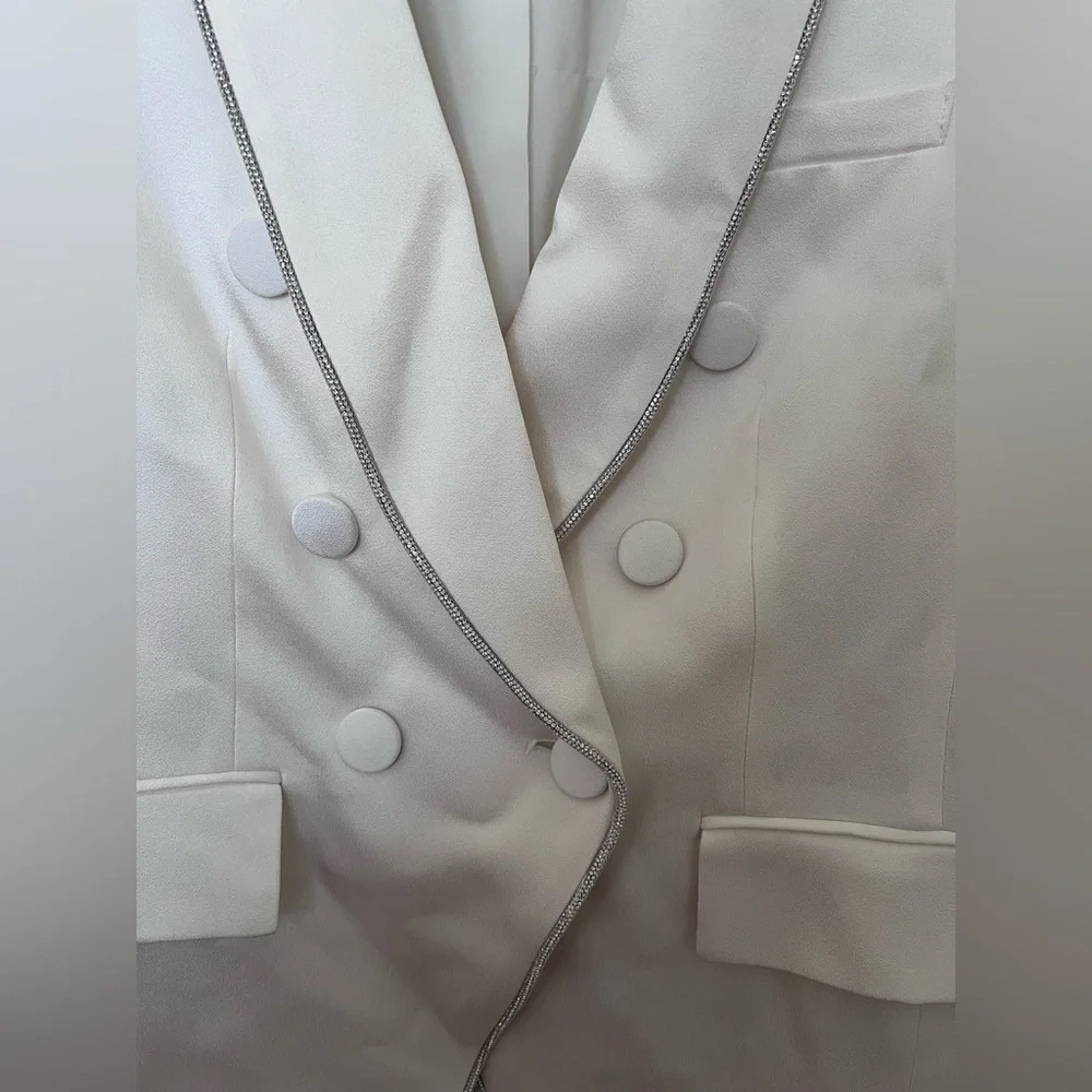 Veronica Beard Jagger Rhinestone Dickey Jacket Bridal Blazer - Picture 2 of 5